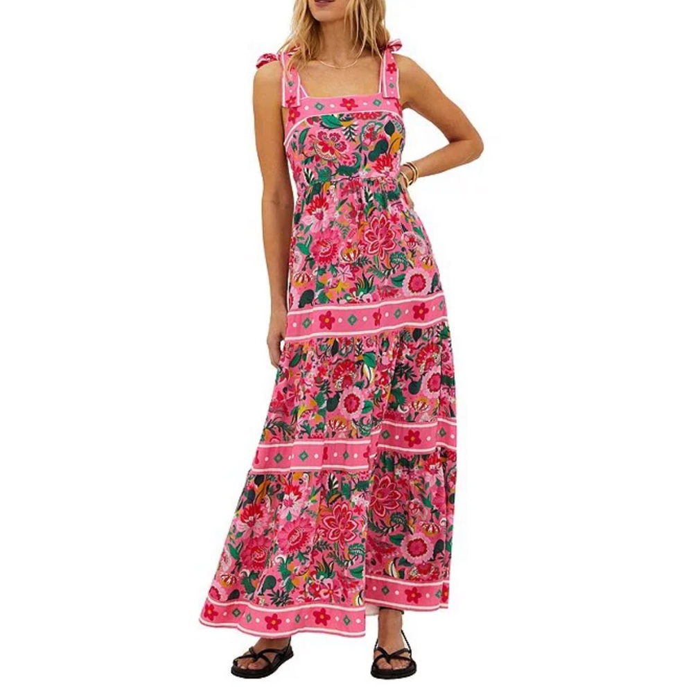 Beach riot Floral Pink Maxi Dress